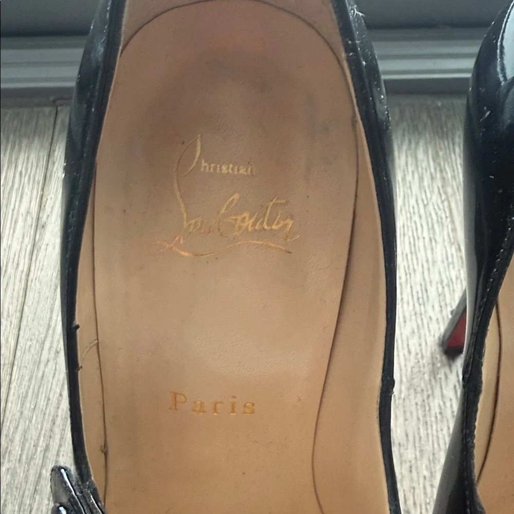 Christian Louboutin Black Patent Leather Heels - Picture 2 of 10